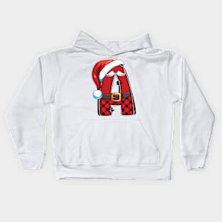 Christmas Alphabet Letter A Kids Hoodie